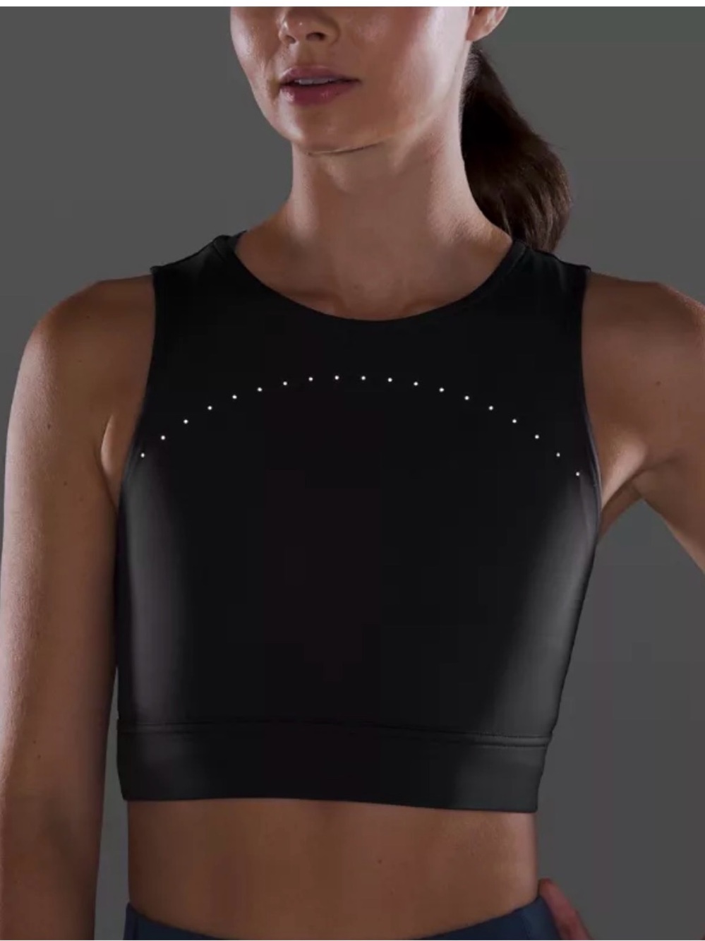 Lululemon hotty hot Cropped tank Performance Tank Top - dark grey size 6